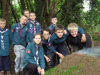 Scouts test out there camp ovens